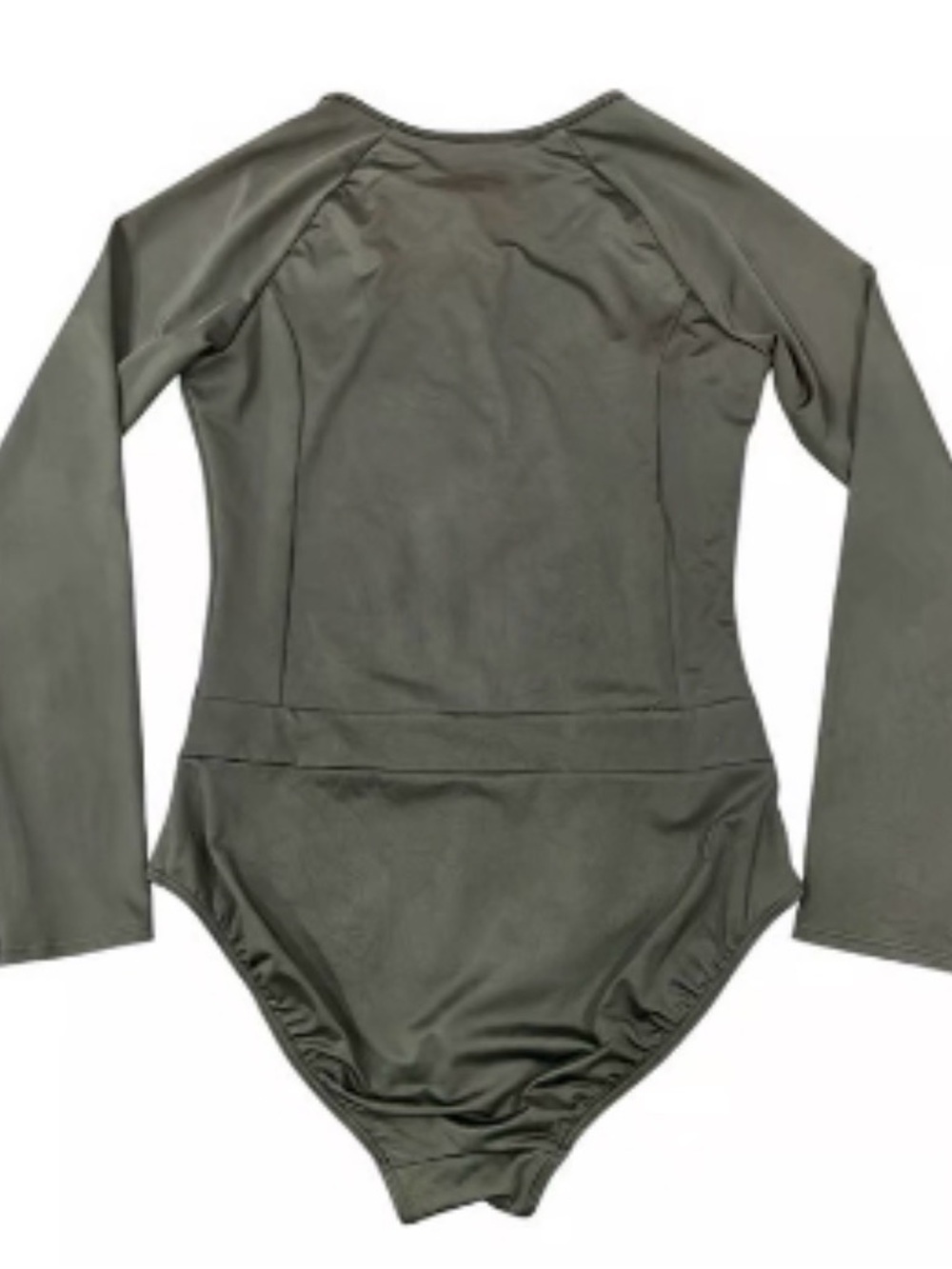 SPANX Long-Sleeve Black Women's One-Piece Swim Suit with Front Zip size 14 - Picture 2 of 7